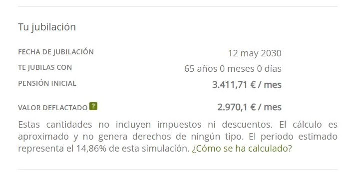 simulador pensión jubilación ordinaria
